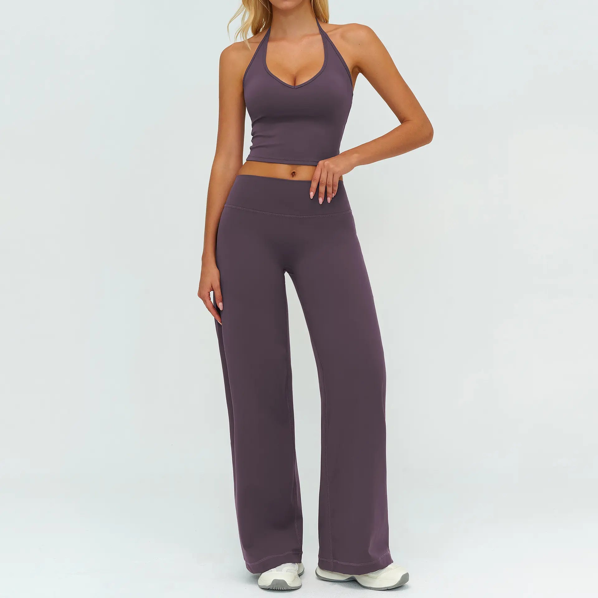 Women's 2-Piece Stretchy Athleisure Sportswear Set for Yoga & Casual
