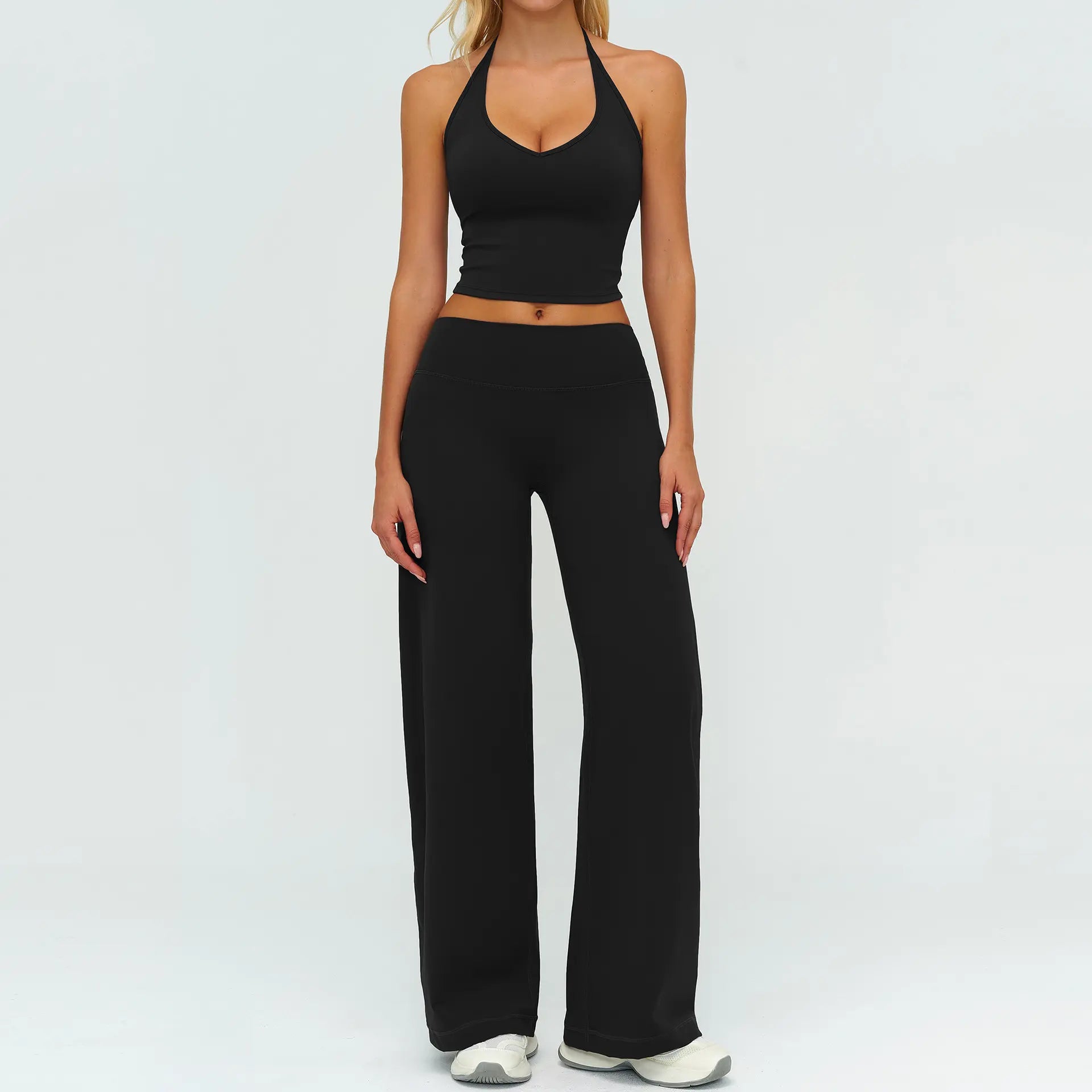 Women's 2-Piece Stretchy Athleisure Sportswear Set for Yoga & Casual