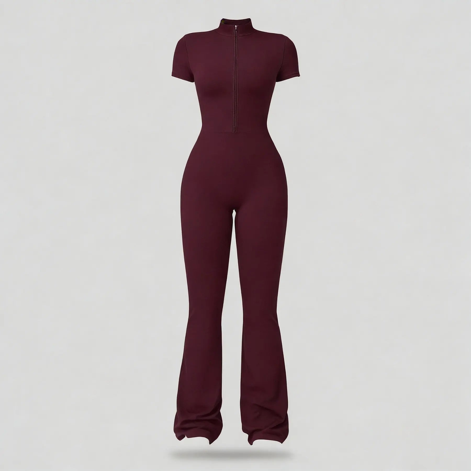 Women's Summervibes Zip-Front Short-Sleeve Bodysuit for Yoga & Gym