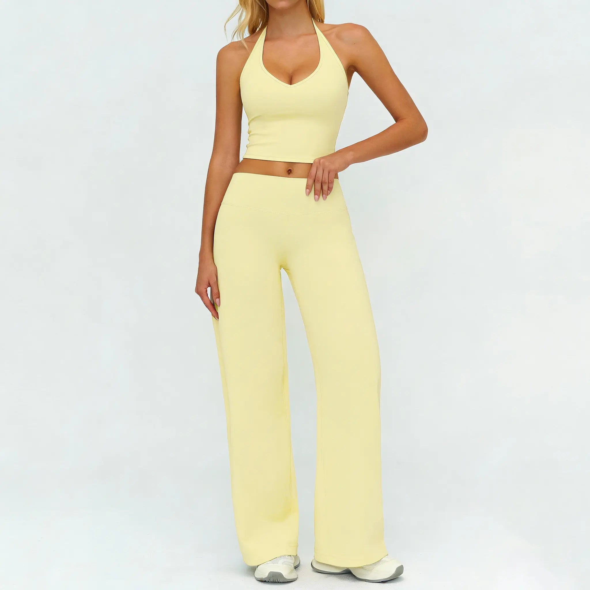 Women's 2-Piece Stretchy Athleisure Sportswear Set for Yoga & Casual
