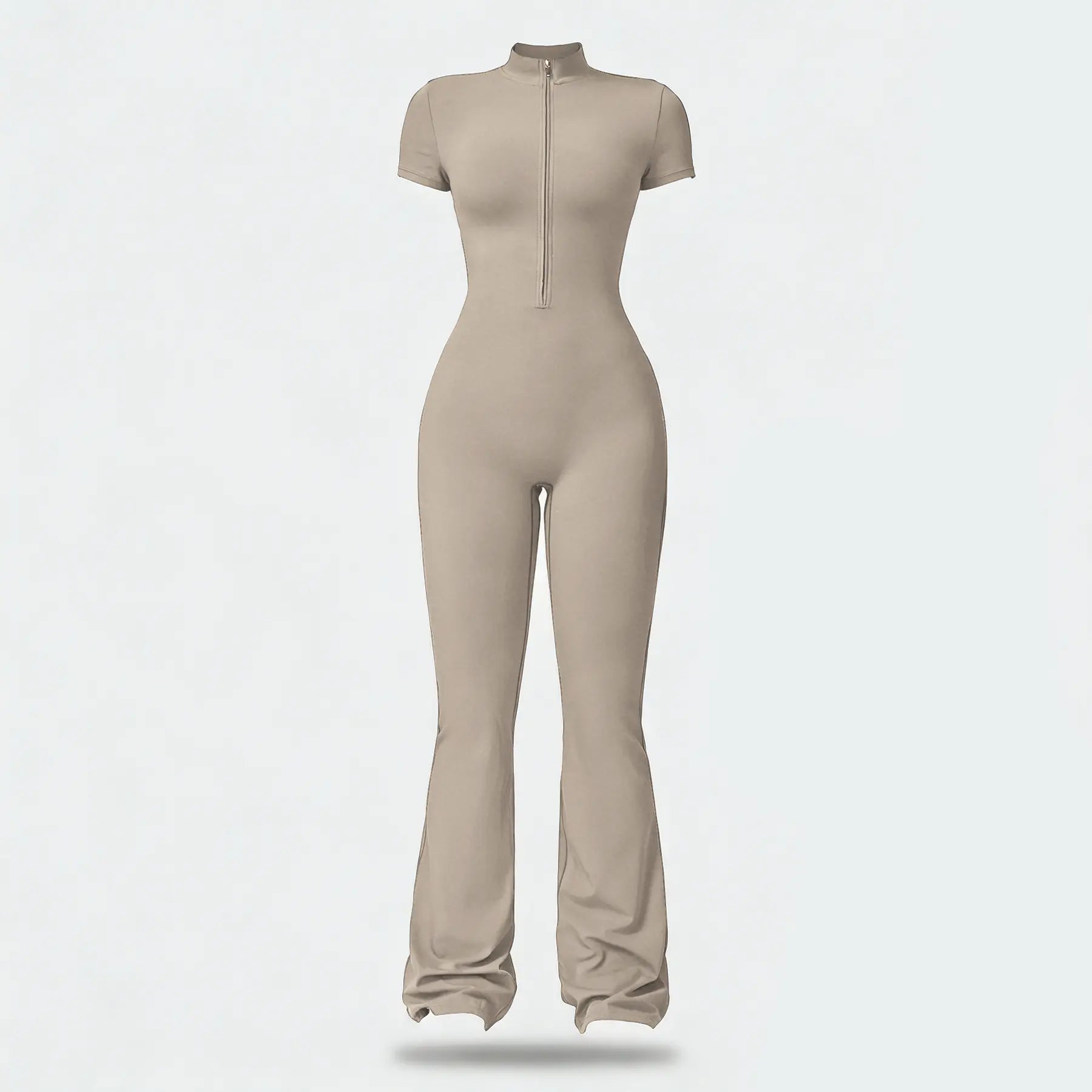 Women's Summervibes Zip-Front Short-Sleeve Bodysuit for Yoga & Gym