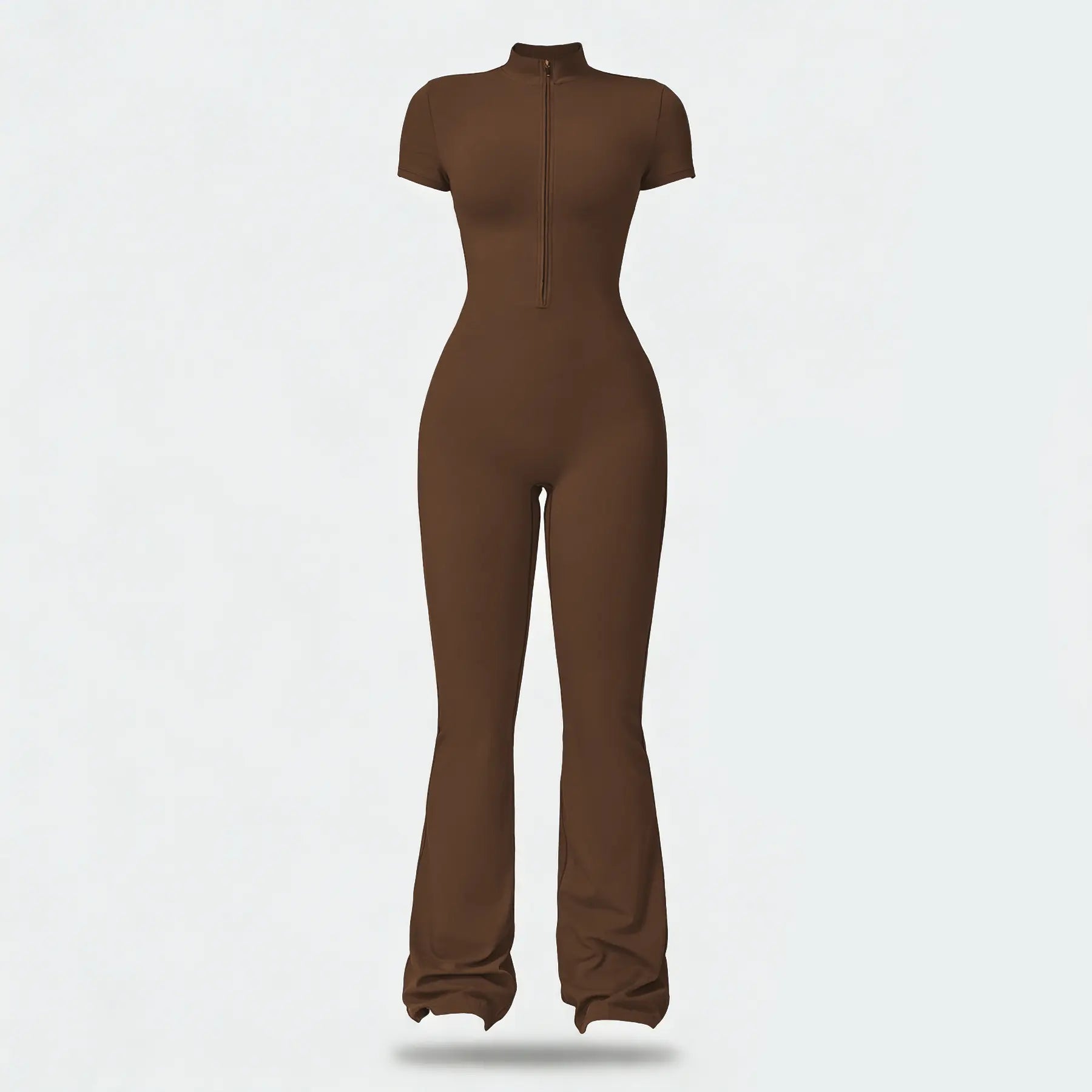 Women's Summervibes Zip-Front Short-Sleeve Bodysuit for Yoga & Gym