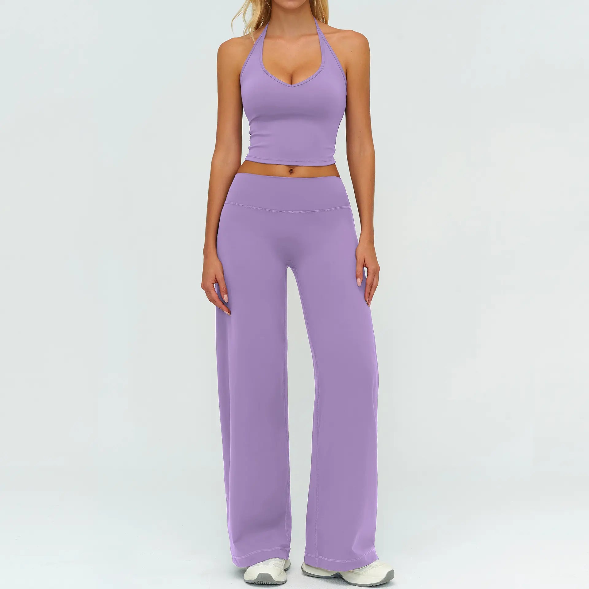 Women's 2-Piece Stretchy Athleisure Sportswear Set for Yoga & Casual