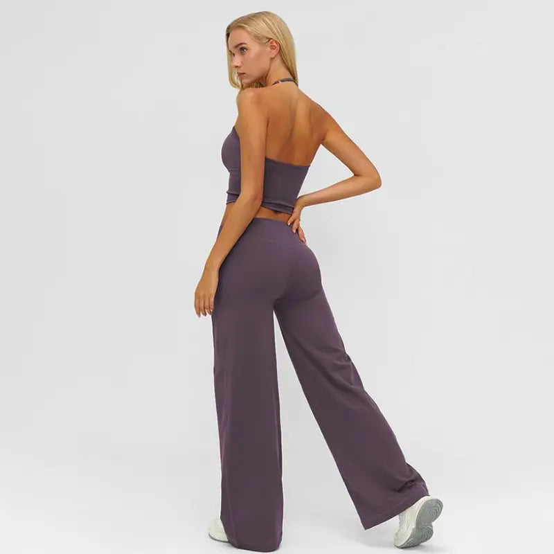 Women's 2-Piece Stretchy Athleisure Sportswear Set for Yoga & Casual